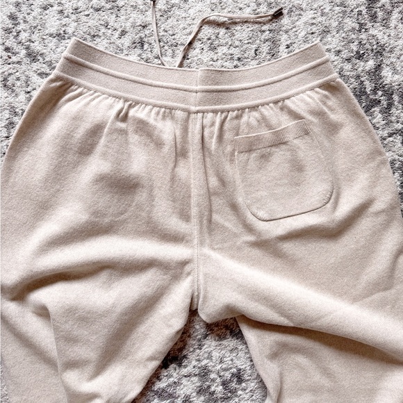 $2400 Loro Piana Merano Baby Cashmere Joggers Knit Pants 48 Beige - Picture 10 of 10